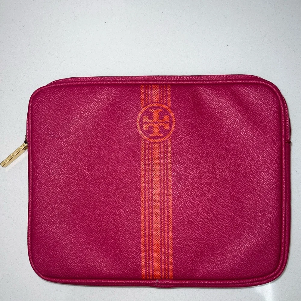 Tory Burch Leather Ipad Kindle Tablet Case Pouch
